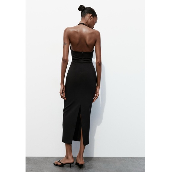 Zara CUT OUT BUCKLED HALTER DRESS - Picture 11 of 13